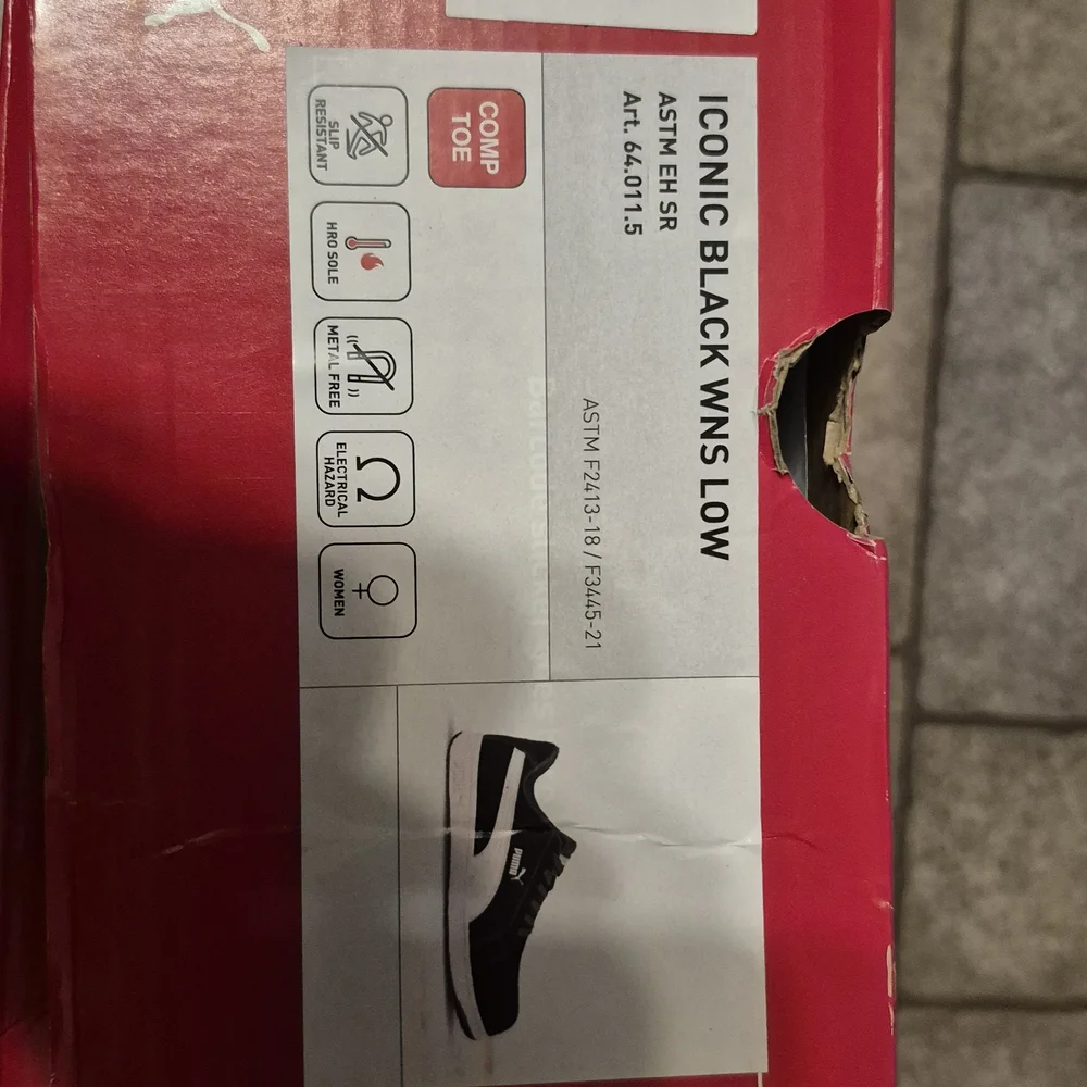 Puma Womens Safety Shoe Iconic Black WNS  Size 6 - Picture 10 of 10